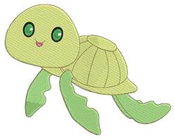 Turtle - 4x4 turtle beginner-friendly machine embroidery design for cute baby onesies