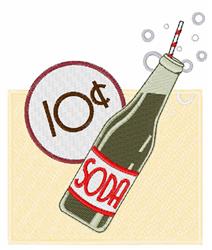 soda detailed machine digital embroidery - 10 Cent Soda perfect for Drinkware
