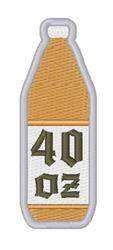 40 oz bottle in light beige featuring a white label with dark green '40 oz' text, simple and bold design.
