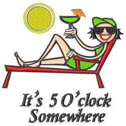 detailed summer sunflower machine embroidery pattern - 5 OClock Somewhere for Bar Mats