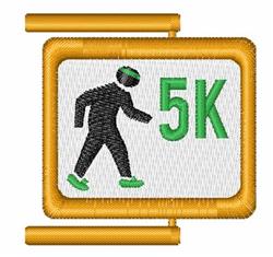 5K Walk - 4x4 walk beginner-friendly machine embroidery design for reusable tote bags