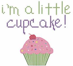A Little Cupcake - 5x7 cross beginner-friendly embroidery design for Kids Aprons