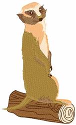 A Meerkat - 5x7 meerkat detailed machine embroidery design for decorative pillow covers