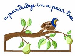 bird detailed machine digital embroidery - A Partridge perfect for outdoor garden flags