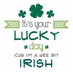 A Wee Bit Irish - 5x7 leaf detailed embroidery design for decorative wall hangings