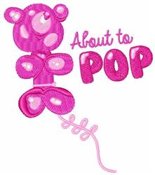 detailed bear machine embroidery pattern - About To Pop for decorative pillow covers