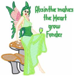 Absinthe - 4x4 fairy detailed machine embroidery design perfect for reusable tote bags