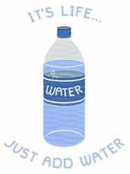 Add Water - 5x7 water detailed machine embroidery design perfect for Water Bottles