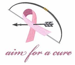 cure beginner-friendly machine embroidery - Aim For A Cure perfect for kitchen aprons
