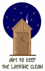Aim to Keep Clean - 4x4 clean detailed embroidery design for decorative pillow covers
