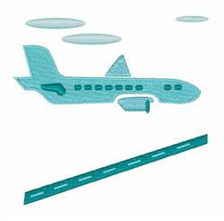 beginner-friendly airplane machine embroidery pattern - Airplane for decorative pillow covers