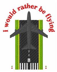 Playful applique airplane on a colorful runway with vibrant green stripes and bold number '8', featuring text above.