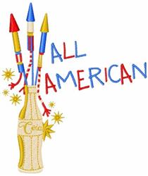 beginner-friendly american machine embroidery pattern - All American for reusable tote bags