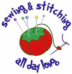 detailed long machine embroidery pattern - All Day Long for decorative pillow covers