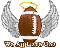 All Have One - 5x7 angel detailed machine embroidery design for reusable tote bags