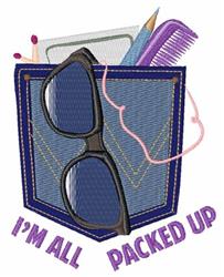 packed detailed machine digital embroidery - All Packed Up perfect for Backpacks