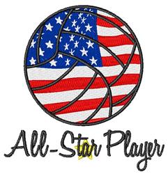 star detailed machine embroidery - All Star Player perfect for reusable tote bags