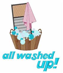 All Washed Up - 5x7 washed detailed machine embroidery design for kitchen tea towels