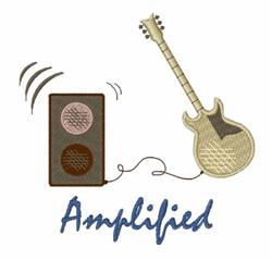 Amplified - 5x7 amplified detailed machine embroidery design for reusable tote bags