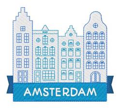 detailed amsterdam machine embroidery pattern - Amsterdam for reusable tote bags