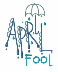 fool beginner-friendly machine embroidery - April Fool perfect for kitchen tea towels