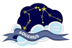 detailed star machine embroidery pattern - Aquarius Constellation for Garden Aprons