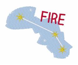 beginner-friendly star machine embroidery pattern - Aries Constellation Fire for reusable tote bags