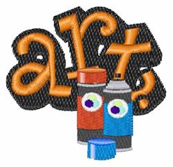 Playful design featuring 'art' in bold orange with colorful blue and red paint cans on a textured black background.