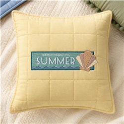 At The Beach - 5x7 beach detailed machine embroidery design for patchwork quilt blocks