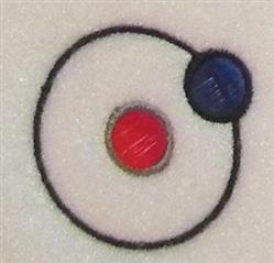 quick stitch atom machine embroidery pattern - Atoms perfect for Notebook Covers