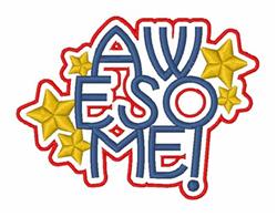 Awesome! - 4x4 star beginner-friendly machine embroidery design for cute baby onesies