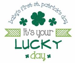 leaf beginner-friendly machine embroidery - Babys First St Patricks for kitchen tea towels