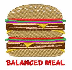 Balanced Meal - 4x4 meal detailed machine embroidery design for kitchen tea towels