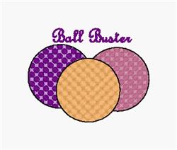 Ball Buster - 4x4 buster detailed machine embroidery design perfect for Golf Bags