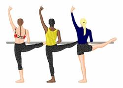 Ballet Barre - 5x7 barre beginner-friendly machine embroidery design for Yoga Mats