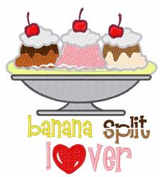 detailed lover machine embroidery pattern - Banana Split Lover for decorative pillow covers