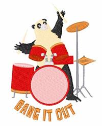 detailed bear machine embroidery pattern - Bang It Out for Musical Instrument Bags