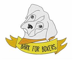 detailed puppy dog machine embroidery pattern - Bark For Boxers for Dog Clothing