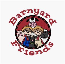 Barnyard Friends - 4x4 puppy dog detailed embroidery design for decorative pillow covers