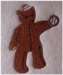 bear cub beginner-friendly machine embroidery - Baseball Bear for Party Accessories