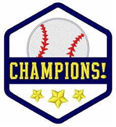 Baseball Champions - 4x4 star detailed machine embroidery design perfect for Jackets