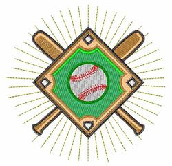 Baseball Diamond - 4x4 bat detailed machine embroidery design perfect for Jackets