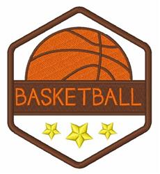 detailed star machine digital embroidery pattern - Basketball perfect for Sports Caps