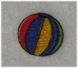 quick stitch summer ball machine embroidery pattern - Beach Ball for Garden Decor