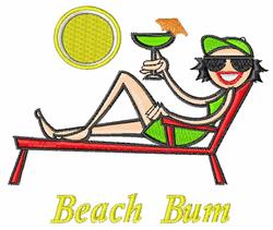 Beach Bum - 4x4 sunflower detailed machine embroidery design for Beach Towels
