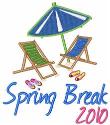 Playful beach chairs in vibrant green and blue under a blue umbrella, with colorful flip flops scattered below, perfect for s