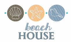 Beach House - 5x7 starfish beginner-friendly embroidery design for cute baby onesies