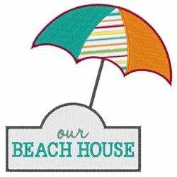 detailed summer house machine embroidery pattern - Beach House for decorative pillow covers