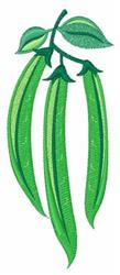 detailed leaf machine embroidery pattern - Bean Stalks for decorative pillow covers