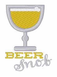 Beer Snob - 4x4 snob beginner-friendly machine embroidery design perfect for Barware